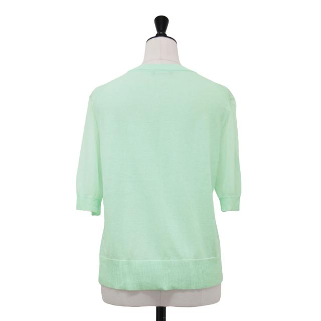 theory luxe セオリーリュクス ニット ミントグリーン サイズ:38(M) / 25春夏 シアー 半袖 ニット / Fortuna Harley Sweater / プルオーバー コットン リネン ウォッシャブル / トップス セーター【レディース】【中古】【K4513】_1