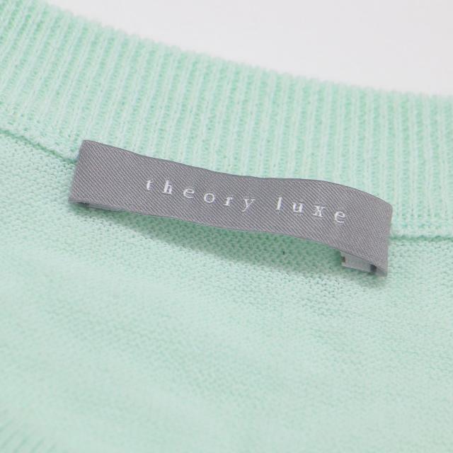 theory luxe セオリーリュクス ニット ミントグリーン サイズ:38(M) / 25春夏 シアー 半袖 ニット / Fortuna Harley Sweater / プルオーバー コットン リネン ウォッシャブル / トップス セーター【レディース】【中古】【K4513】_3