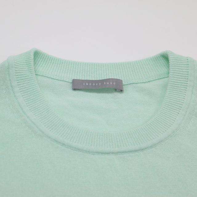 theory luxe セオリーリュクス ニット ミントグリーン サイズ:38(M) / 25春夏 シアー 半袖 ニット / Fortuna Harley Sweater / プルオーバー コットン リネン ウォッシャブル / トップス セーター【レディース】【中古】【K4513】_4