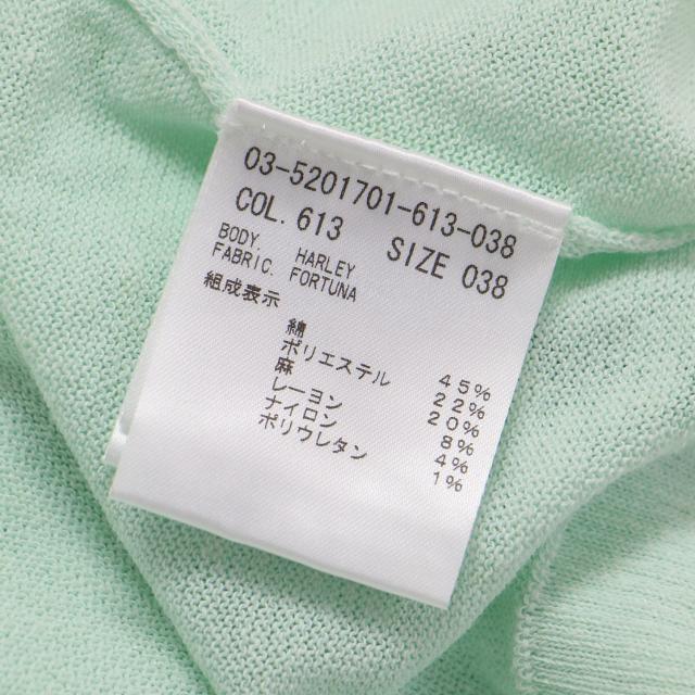 theory luxe セオリーリュクス ニット ミントグリーン サイズ:38(M) / 25春夏 シアー 半袖 ニット / Fortuna Harley Sweater / プルオーバー コットン リネン ウォッシャブル / トップス セーター【レディース】【中古】【K4513】_5