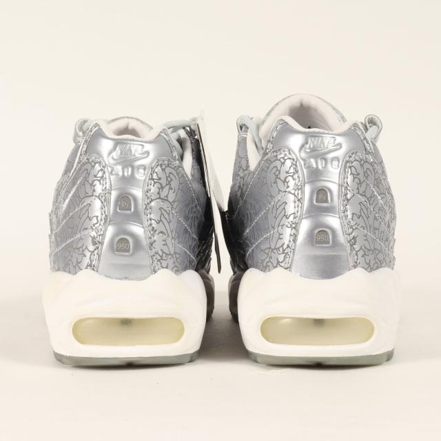 NIKE ナイキ ピュアプラチナム / メタリックシルバー サイズ:US10(28.0cm) | AIR MAX 95 ANNIVERSARY QS (818721-001) | エアマックス95 20周年 アニバーサリー レーザー加工 | ローカット スニーカー シューズ 靴【メンズ】【K4524】