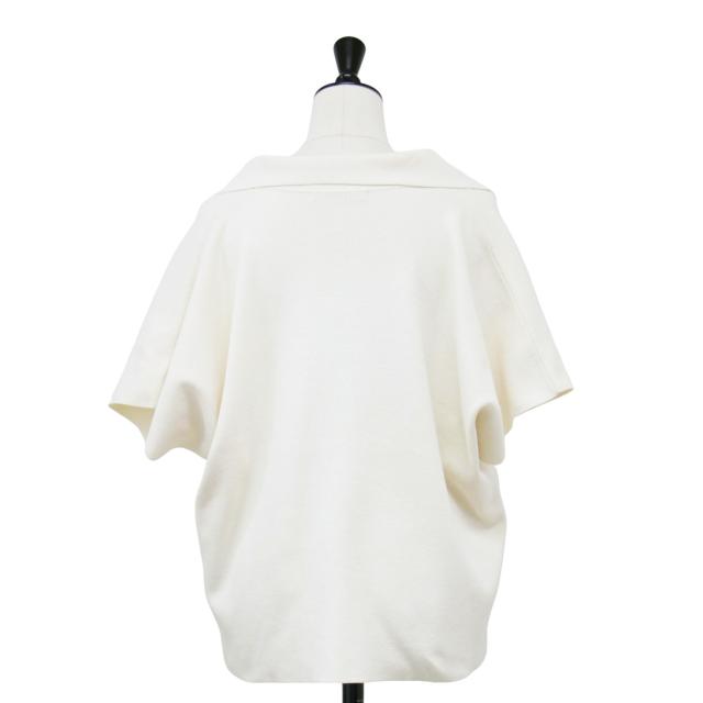 Curensology カレンソロジー ニット オフホワイト 白 サイズ:FREE / 24春夏 コットン シルク ワイド ポロ プルオーバー / ニット Vネック 襟付き 半袖 / トップス セーター カットソー【レディース】【中古】【K4519】 Curensology カレンソロジー ニット オフホワイト 白 サイズ:FREE / 24