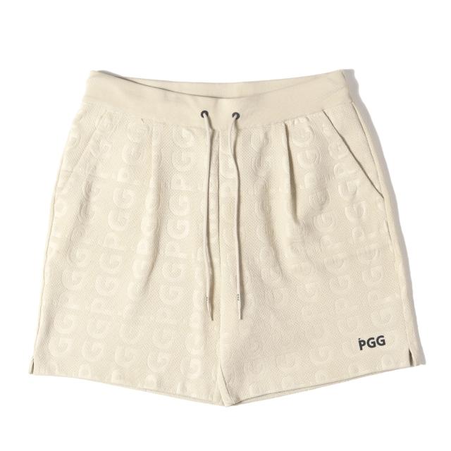 PGG ピージージー パンツ / ロゴ ジャガード メッシュ ショート パンツ / SAMPLE / ベージュ / ボトムス ショーツ【メンズ】【中古】【美品】【K4521】