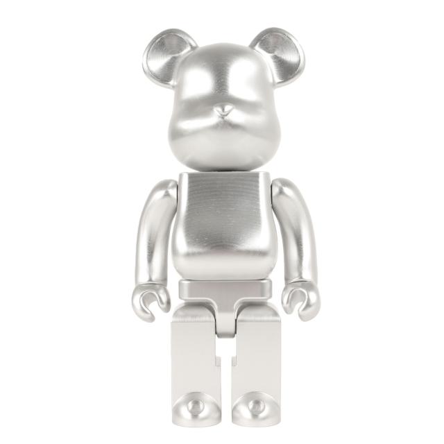 MEDICOM TOY メディコムトイ 2012年モデル EXHIBITION 2012 開催記念商品 AMIREX BE@RBRICK 400% ALUMINIUM シルバー / インテリア 雑貨【メンズ】【中古】【K4522】
