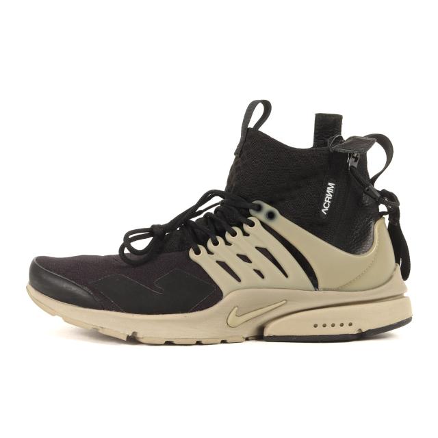 NIKE ナイキ サイズ:XS(26〜27cm) / ACRONYM AIR PRESTO MID (844672-001) / アクロニウム エアプレスト ミッド / ブラック バンブー / ミドルカット スニーカー シューズ 靴 / コラボ【メンズ】【中古】【美品】【K4522】