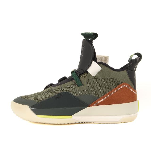 NIKE ナイキ サイズ:27.0cm / TRAVIS SCOTT AIR JORDAN 33 NRG (CD5965-300) / トラヴィス・スコット エアジョーダン33 / アーミーオリーブ セイル / US9 / スニーカー シューズ 靴 コラボ【メンズ】【K4523】
