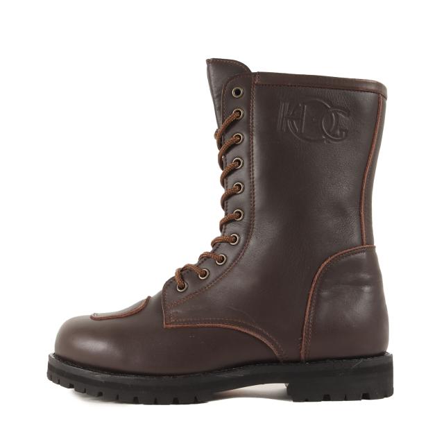 HARLEY OWNERS GROUP / HOG ハーレーオーナーズグループ / ホグ サイズ:記載なし(25〜26cm位) シフトパッチ付き バイカー レザー ロング ブーツ ブラウン シューズ 靴【メンズ】【中古】【新品同様】【K4259】