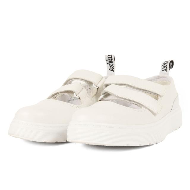 Dr.Martens ドクターマーチン サイズ:WOMEN UK7(26.0cm) | メリージェーン レザー シューズ (MAE) | ホワイト 白 | ブランド 靴 ベルクロ ストラップ【メンズ】【中古】【K4526】