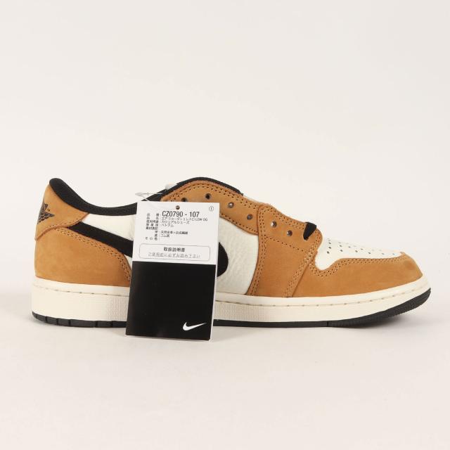 NIKE ナイキ サイズ:US9.5(27.5cm) | AIR JORDAN 1 RETRO LOW OG ROOKIE OF THE YEAR (CZ0790-107) | エアジョーダン1 レトロ ロー | セイル ブラック ゴールデンハーヴヴェスト | ローカット スニーカー シューズ 靴【メンズ】【K4526】