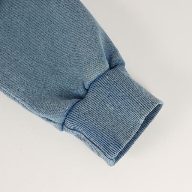 KEBOZ ケボズ パーカー サイズ:S フェード加工 ロゴ刺繍 オーバーサイズ スウェット パーカー ブルー トップス フーディー【メンズ】【中古】【K4297】 KEBOZ ケボズ パーカー サイズ:S フェード加工 ロゴ刺繍 オーバー