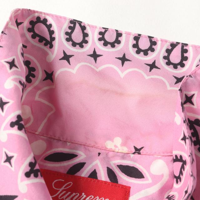 Supreme シュプリーム シャツ ピンク サイズ:M | 21SS バンダナ柄