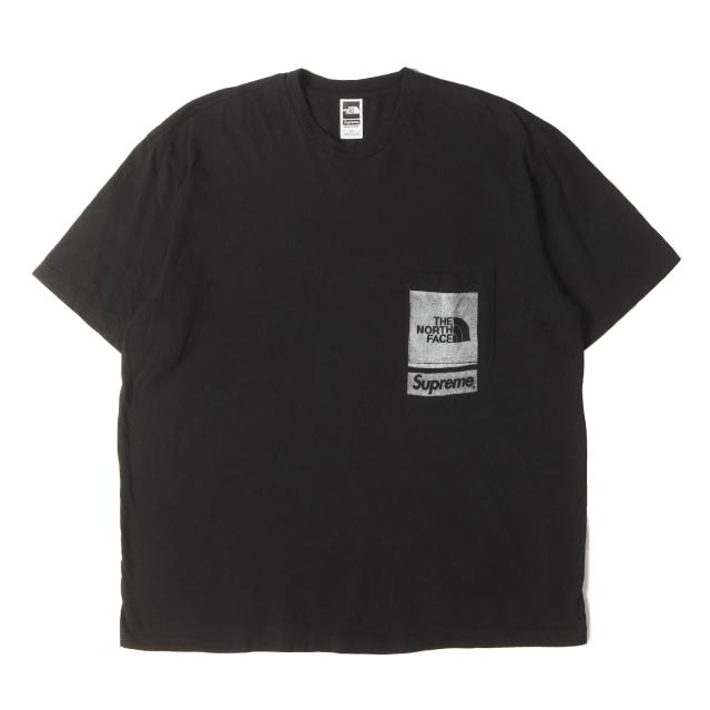 Supreme シュプリーム Tシャツ ブラック 黒 サイズ:L | 23SS THE NORTH FACE ロゴプリント ポケット クルーネック Tシャツ (Printed Pocket Tee) | トップス カットソー 半袖【メンズ】【中古】【K4538】