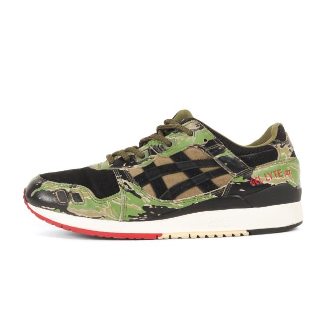 asics アシックス サイズ:US8.5(26.5cm) | ATMOS別注 GEL-LYTE 3 TIGER CAMO | アトモス ゲルライト3 タイガーカモ | 迷彩 | ローカット スニーカー シューズ 靴 | コラボ 別注【メンズ】【中古】【K4528】