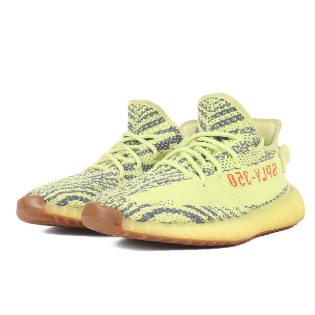 adidas アディダス サイズ:US9(27.0cm) | YEEZY BOOST 350 V2 SEMI FROZEN YELLOW (B37572) | イージーブースト | セミフローズンイエロー | ローカット スニーカー シューズ 靴 | コラボ 別注【メンズ】【中古】【K4528】