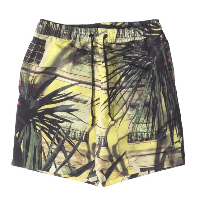 Paul Smith ポールスミス パンツ サイズ:M | 取り外し可能メッシュブリーフライナー付き ボタニカル ポリ ショートパンツ (160395 240LPMS) | イエロー系 | ボトムス ショーツ【メンズ】【中古】【美品】【K4528】