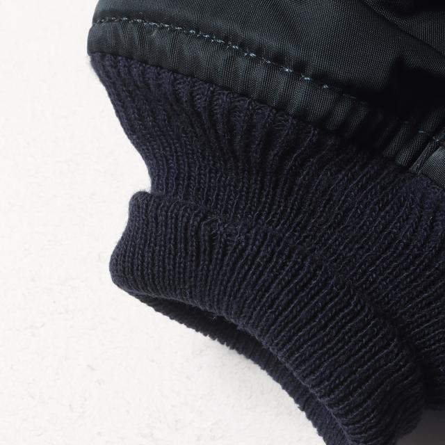 GOOD ENOUGH グッドイナフ ジャケット サイズ:M 00s ELECTRIC COTTAGE F.C.Real Bristol ALPHA 袖ニット カスタム MA-1 フライトジャケット (2000年モデル) ネイビー 紺 アウター ブルゾン 上着 コラボ【メンズ】【中古】【K4267】