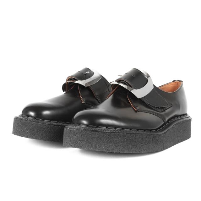 COMME des GARCONS HOMME PLUS コムデギャルソン オムプリュス ブラック 黒 サイズ:UK10(28.5cm相当) | 24AW GEORGE COX バックル モンク レザー クリーパー ドレス シューズ (Platform Brogue PN-K103) | コラボ 靴 ラバーソール【メンズ】【K4530】_1