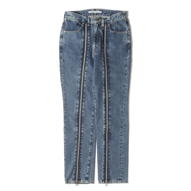 JOHN LAWRENCE SULLIVAN ジョンローレンスサリバン パンツ インディゴ サイズ:46 | ジップ デザイン デニムパンツ (WASHED DENIM ZIPPED PANTS 2A026-0319-59) | 日本製 | ボトムス ジーンズ ジーパン ズボン【メンズ】【中古】【K4530】