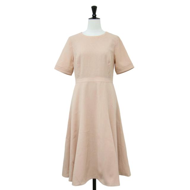 EPOCA エポカ ワンピース ピンク サイズ:38(M) | クルーネック 切替 フレア ワンピース / ドレス | 半袖 ミディ丈 Aライン | 日本製 | トップス【レディース】【中古】【K4530】