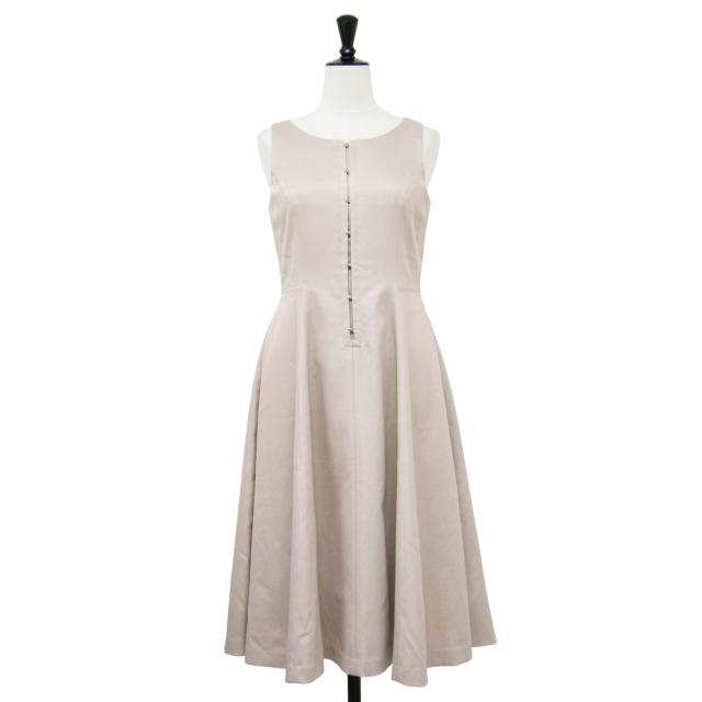 LANVIN en Bleu ランバンオンブルー サテン ワンピース ライトピンク サイズ:36(S) | ノースリーブ ワンピース / ドレス | ミモレ丈 フレア | 日本製 | トップス【レディース】【K4530】