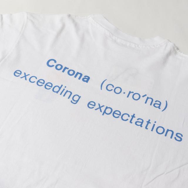 U.S.VINTAGE Tシャツ ホワイト 白 サイズ:XL | 80s Corona Extra クルーネック Tシャツ | USA製 Hanes コロナビール | 80年代 ヴィンテージ 古着 | トップス カットソー 半袖【メンズ】【中古】【K4531】
