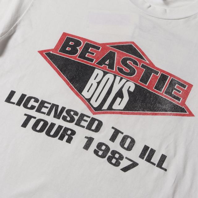 【希少 雰囲気抜群】Vintage Music Item 90s Beastie Boys LICENSED TO ILL TOUR 1987 / Def Jam Recordings クルーネック Tシャツ | ホワイト 白 | サイズ:M | トップス カットソー 半袖【メンズ】【中古】【K4531】_3