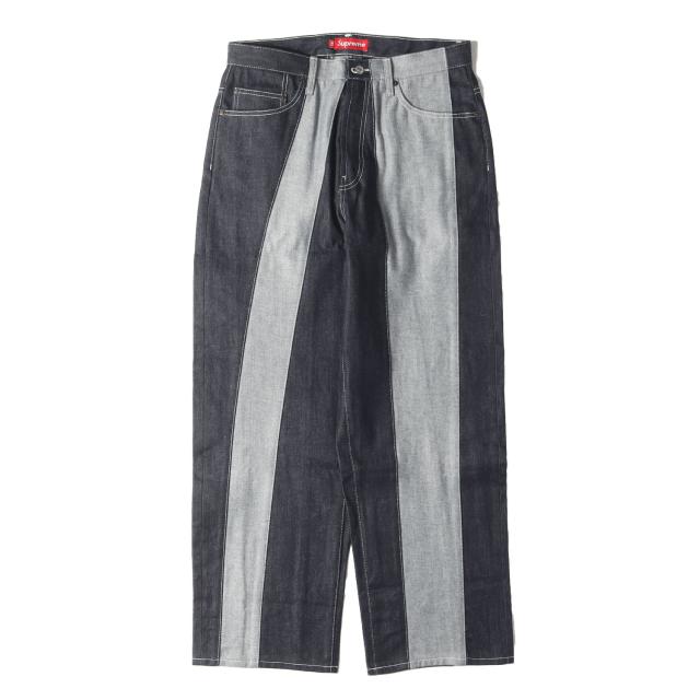 Supreme シュプリーム パンツ インディゴ サイズ:30 | 25SS パネルド ストライプ バギー デニムパンツ (Paneled Stripe Baggy Jean) | ボトムス ジーンズ ジーパン【メンズ】【K4531】