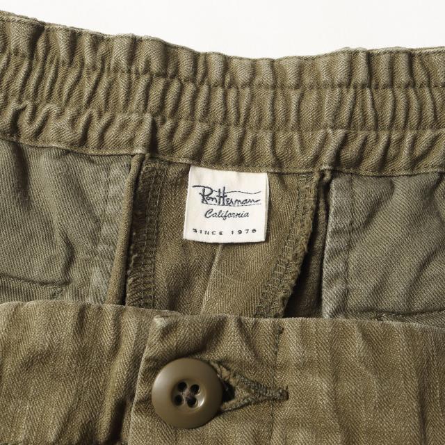 Ron Herman ロンハーマン パンツ カーキ サイズ:S | ヘリンボーン ツイル イージー パンツ (3220600039) | MADE IN JAPAN | ボトムス ズボン【メンズ】【中古】【美品】【K4531】