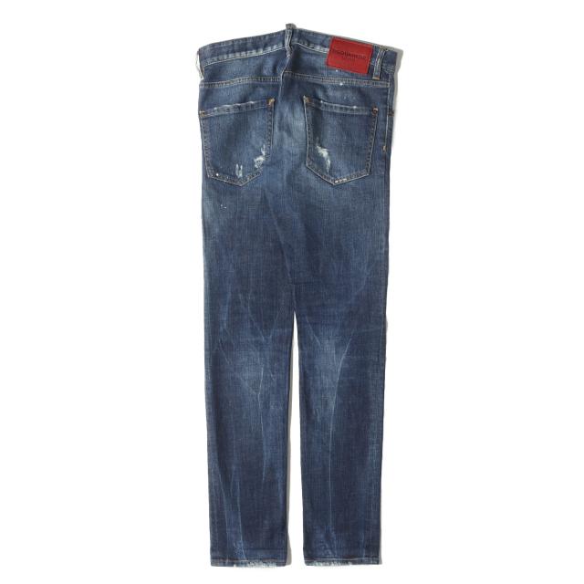 DSQUARED2 ディースクエアード パンツインディゴ サイズ:46 | ダメージ&ペンキ加工 ストレッチ スキニー デニムパンツ | イタリア製 | ボトムス ジーンズ ジーパン【メンズ】【中古】【K4531】 DSQUARED2 ディースクエアード パンツインディゴ サイズ:46 | ダメージ