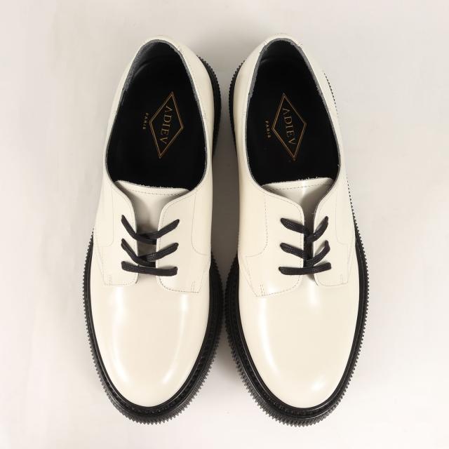 ADIEU アデュー サイズ:42(27.0cm) 24SS カウレザー ダービー クリーパー シューズ (TYPE 132) アイボリークリーム 靴 ブーツ【メンズ】【中古】【美品】【K4265】