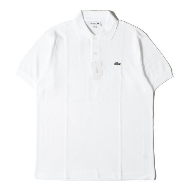 LACOSTE ラコステ ポロシャツ ホワイト 白 サイズ:US S | ワンポイント ワニ ワッペン 刺繍 鹿の子 ポロシャツ (L1212AL) | CLASSIC FIT MADE IN JAPAN | トップス 半袖【メンズ】【K4531】