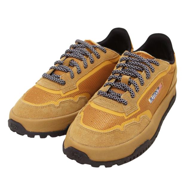 AUTRY オートリー キャメル サイズ:38(24.5cm) | 25春夏 メッシュ スエード ローカット スニーカー | WILDPACE LOW WOM | レースアップ | シューズ 靴【レディース】【中古】【美品】【K4531】