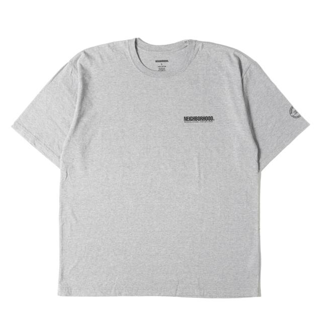 NEIGHBORHOOD ネイバーフッド Tシャツ グレー サイズ:L | 24SS ブランドロゴ クルーネック Tシャツ (NH.TEE SS-9) | トップス カットソー 半袖【メンズ】【中古】【美品】【K4533】