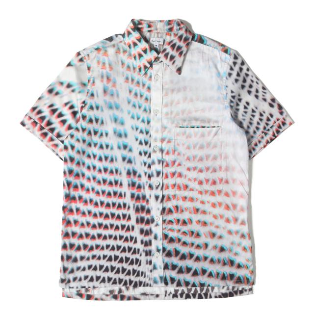 Paul Smith ポールスミス シャツ マルチカラー サイズ:M | ジオメトリック 総柄 半袖 ドレスシャツ (143271 273N) | MADE IN JAPAN | トップス カジュアルシャツ【メンズ】【中古】【美品】【K4533】