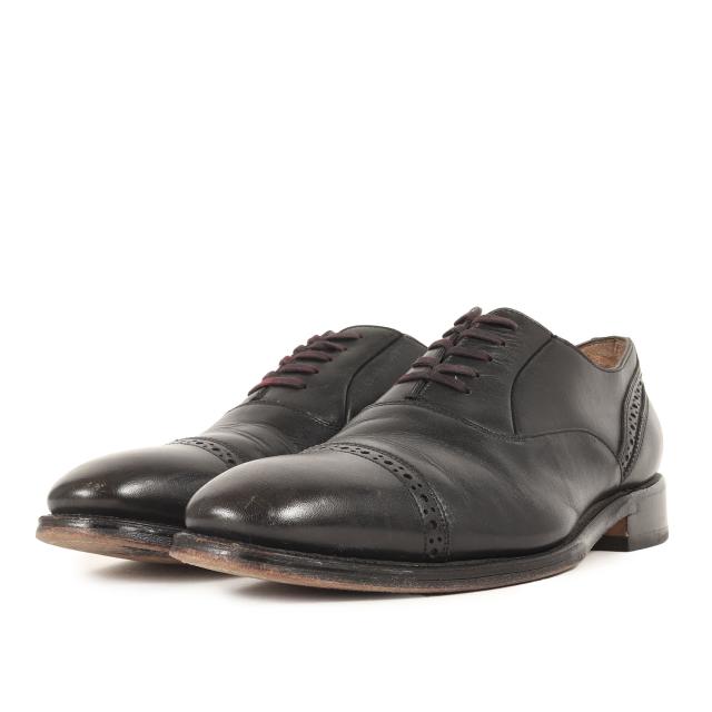 alfredo BANNISTER アルフレッドバニスター サイズ:41(26.0cm) | ストレートチップ レザー オックスフォード ドレス シューズ | ブラック 黒 | 靴 革靴【メンズ】【中古】【K4534】