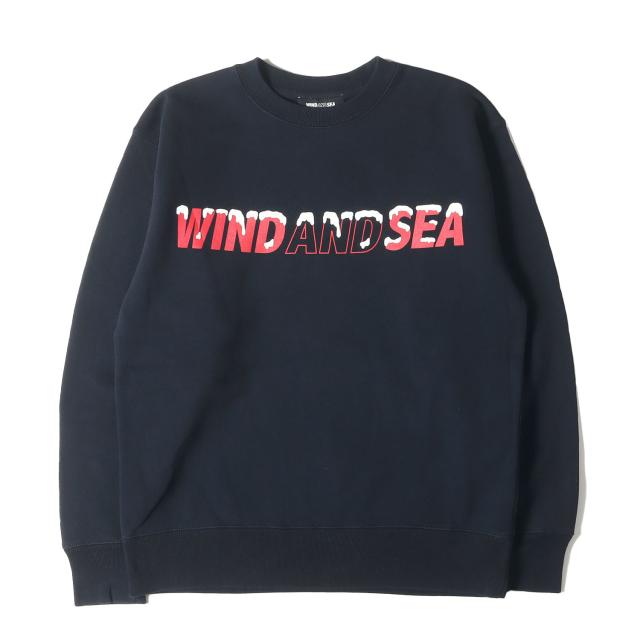 WIND AND SEA ウィンダンシー スウェット ネイビー 紺 サイズ:S | 24AW クリスマスロゴ クルーネック スウェットシャツ (Xmas Logo Sweatshirt) | トップス トレーナー プルオーバー【メンズ】【中古】【K4535】