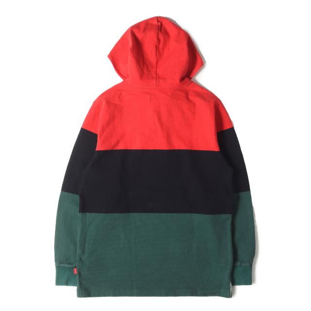 Supreme シュプリーム ラガーシャツ ダークグリーン ブラック レッド
