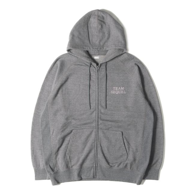 SEQUEL シークエル パーカー グレー サイズ:M | 22AW ライフル グラフィック ジップ スウェットパーカー (ZIP HOODIE) | トップス フーディー【メンズ】【中古】【美品】【K4535】
