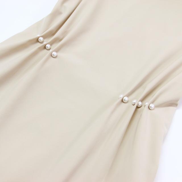 Rene ルネ ワンピース ベージュ サイズ:34(XS) | パール タック