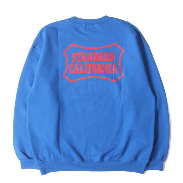 STANDARD CALIFORNIA スタンダードカリフォルニア スウェット ブルー サイズ:L | 23SS VANS ロゴ コットンポリ スウェットシャツ (VANS × SD LOGO SWEAT) | トップス トレーナー 【メンズ】【中古】【美品】【K4541】 STANDARD CALIFORNIA スタンダードカリフォルニア スウェット ブルー