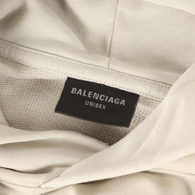 BALENCIAGA バレンシアガ パーカー ベージュ サイズ:4 | 23SS ダスト加工 バックヘム ロゴ刺繍 ラージフィット スウェットパーカー (739024 TOVF3) | 裏毛 | トップス フーディー【メンズ】【中古】【美品】【K4541】_2