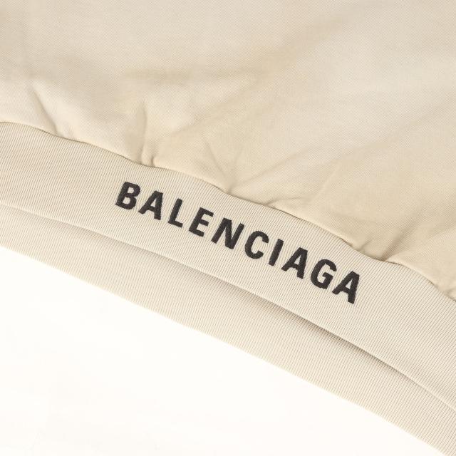 BALENCIAGA バレンシアガ パーカー ベージュ サイズ:4 | 23SS ダスト加工 バックヘム ロゴ刺繍 ラージフィット スウェットパーカー (739024 TOVF3) | 裏毛 | トップス フーディー【メンズ】【中古】【美品】【K4541】_3