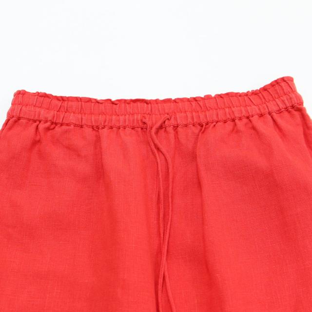 IENA イエナ パンツ レッド サイズ:36(S) | 23春夏 リネン ワイド