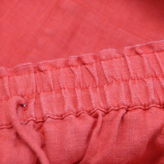 IENA イエナ パンツ レッド サイズ:36(S) | 23春夏 リネン ワイド