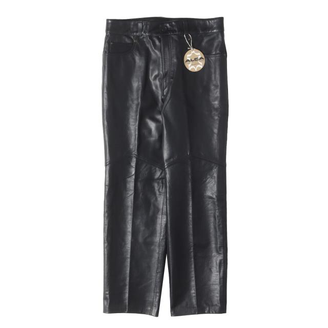 【希少 デッドストック】90s - 00s ヴィンテージ古着 | 90s カウレザー パンツ / 革パン | 日本製 | ブラック 黒 サイズ:85cm | 90年代 | ボトムス ズボン【メンズ】【K4542】