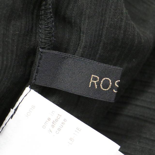 URBAN RESEARCH ROSSO アーバンリサーチ ロッソ ブラウス ブラック 黒 サイズ:FREE | 25春夏 ラッフル デザイン ブラウス | 長袖 フリル フレアスリーブ  シアー サイドスリット | トップス シャツ【レディース】【中古】 URBAN RESEARCH ROSSO アーバンリサーチ ロッソ ブラウス ブラック 黒