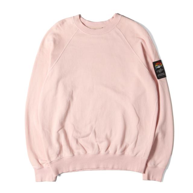 muta ムータ スウェット ペールピンク サイズ:5 | サンライズ ワッペン クルーネック スウェットシャツ (MMJC-44091) | 裏起毛 | MADE IN JAPAN | トップス トレーナー【メンズ】【中古】【K4543】