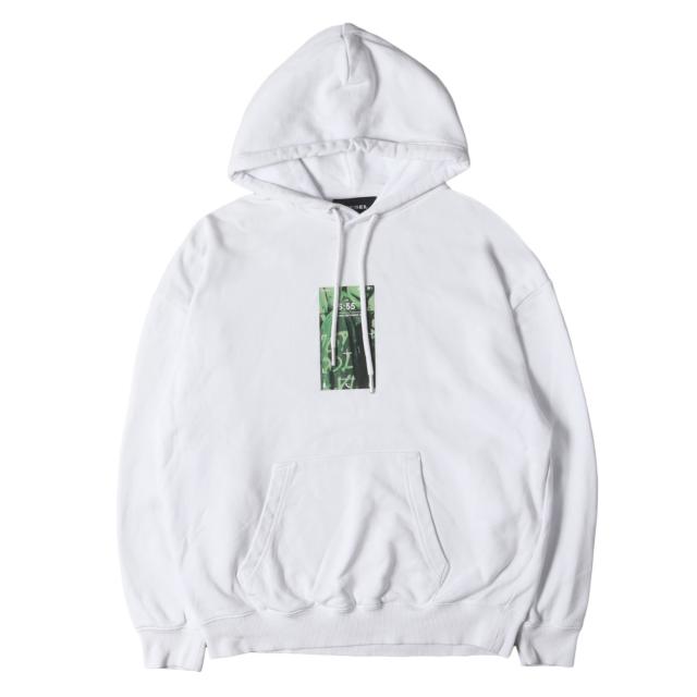 DIESEL ディーゼル パーカー ホワイト 白 サイズ:XS | グラフィック スウェット パーカー (S-UMMER-E1 A02318 0TAZM) | 裏毛 | トップス フーディー【メンズ】【中古】【美品】【K4543】