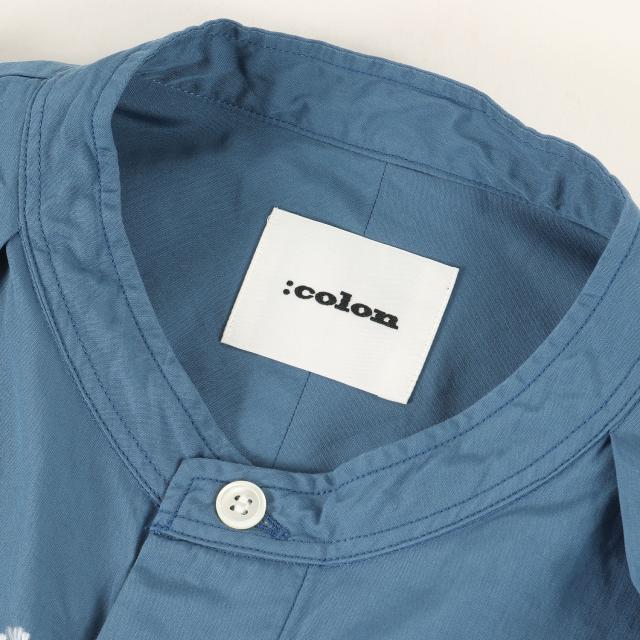 :colon コロン シャツ ブルー サイズ:1 | 24AW 1インプリーツ ブロード ロング シャツ (CSH-1) | 日本製 | トップス カジュアルシャツ 長袖【メンズ】【中古】【新品同様】【K4543】_2