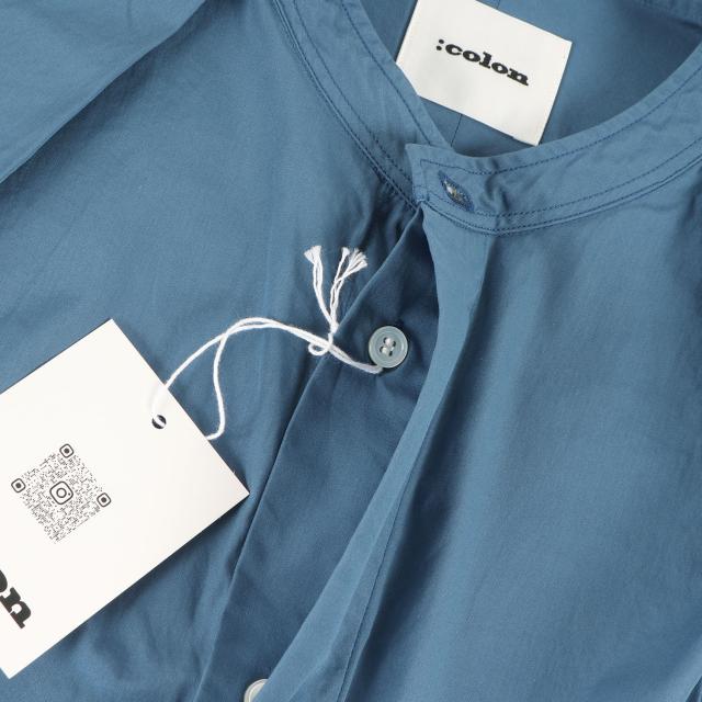 :colon コロン シャツ ブルー サイズ:1 | 24AW 1インプリーツ ブロード ロング シャツ (CSH-1) | 日本製 | トップス カジュアルシャツ 長袖【メンズ】【中古】【新品同様】【K4543】_3